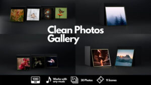 پروژه افترافکت گالری عکس Clean Photos Gallery