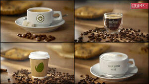 پروژه افترافکت موکاپ فنجان قهوه Coffee AE Mockup