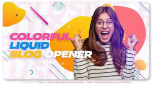 پروژه افترافکت افتتاحیه رنگارنگ وبلاگ Colorful Liquid Blog Opener