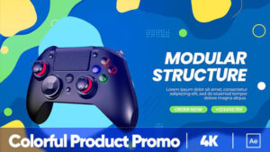 پروژه افترافکت تیزر تبلیغاتی رنگی Colorful Product Promo