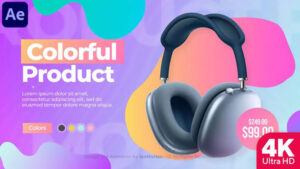 پروژه افترافکت تیزر تبلیغاتی محصولات Colorful Product Promo
