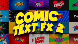 پروژه افترافکت مجموعه عناوین کمیک Comic Text FX 2