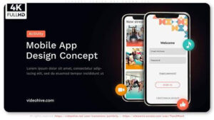 پروژه افترافکت تیزر تبلیغاتی اپلیکیشن Concept Design App Promo