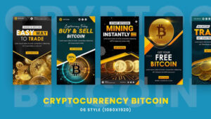 پروژه افترافکت مجموعه استوری ارز دیجیتال Cryptocurrency Bitcoin Stories Pack