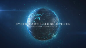 پروژه افترافکت افتتاحیه با کره زمین Cyber Earth Globe Opener