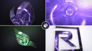 پروژه افترافکت نمایش لوگو چاله فضایی Dimensional Vortex Logo