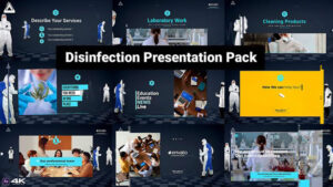 پروژه افترافکت پرزنتیشن ویروس زدایی Disinfection Presentation Pack