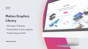 پروژه افترافکت نمایش وبسایت روی صفحه نمایش Display Web Promo