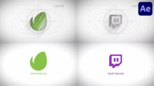 پروژه افترافکت نمایش لوگو با افکت طراحی Drawing Logo