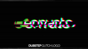 پروژه افترافکت نمایش لوگو با افکت گلیچ Dubstep Glitch Logo