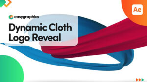 پروژه افترافکت نمایش لوگو با پارچه Dynamic Cloth Logo Reveal