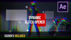 پروژه افترافکت افتتاحیه با افکت گلیچ Dynamic Glitch Opener