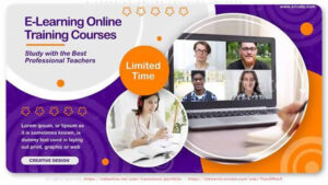 پروژه افترافکت تیزر تبلیغاتی دوره آموزشی E-Learning Online Training