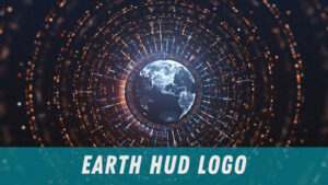 پروژه افترافکت نمایش لوگو Earth HUD Logo