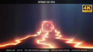 پروژه افترافکت نمایش لوگو با زلزله Earthquake Logo Reveal