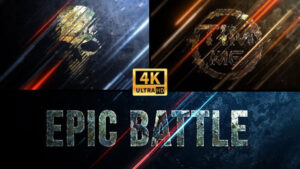 پروژه افترافکت نمایش لوگو حماسی Epic Battle Logo