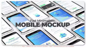 پروژه افترافکت موکاپ مینیمال موبایل Fast Minimalistic Mobile Mockup