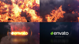 پروژه افترافکت نمایش لوگو با انفجار لوگو Fire Explode Logo Opener