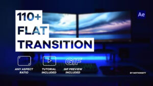 مجموعه ترانزیشن فلت افترافکت Flat Transition Pack