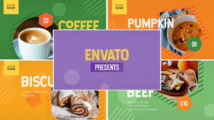 پروژه افترافکت تیزر تبلیغاتی منو غذا Food Menu