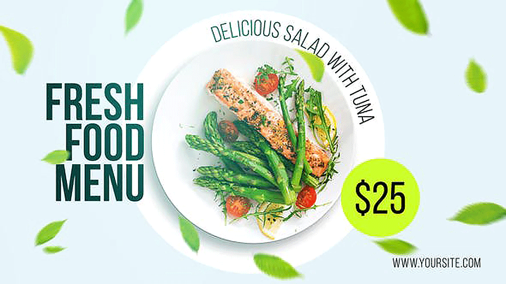 پروژه افترافکت تیزر تبلیغاتی رستوران آنلاین Fresh Food Menu Online