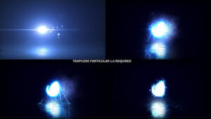 پروژه افترافکت نمایش لوگو پارتیکلی Glowing Particles Logo Reveal