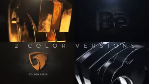 پروژه افترافکت نمایش لوگو نقره ای و طلایی Gold and Silver Logo Reveal