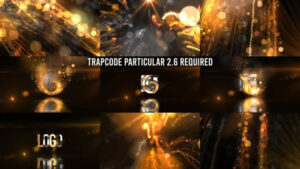 پروژه افترافکت نمایش لوگو پارتیکلی Golden Particles Logo Reveal