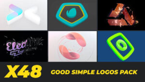 پروژه افترافکت مجموعه تیزر نمایش لوگو ساده Good Simple Logos Pack