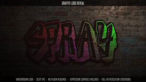 پروژه افترافکت نمایش لوگو گرافیتی Graffiti Logo Reveal