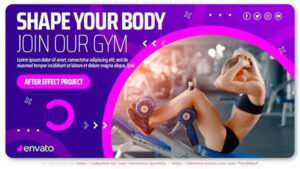 پروژه افترافکت تیزر تبلیغاتی باشگاه ورزشی Health Club Gym Promotional