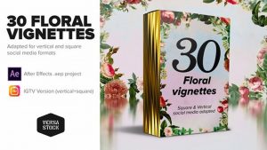 پروژه افترافکت قاب های گلدار Floral Vignettes
