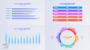 پروژه افترافکت مجموعه اینفوگرافیک Infographics Simple Graph