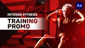 پروژه افترافکت تیزر تبلیغاتی بدنسازی Intense Fitness Training Promo