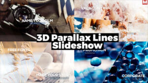 پروژه افترافکت افتتاحیه نمایش عکس Lines 3D Photo Opener