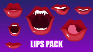 پروژه افترافکت موشن گرافیک حرکت لب Lips Animation