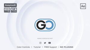 پروژه افترافکت تیزر نمایش لوگو مینیمال Minimal Logo Reveal