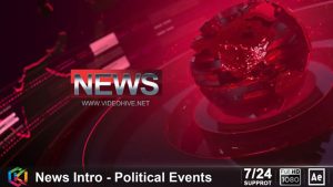 پروژه افترافکت افتتاحیه خبری News Intro Political Events