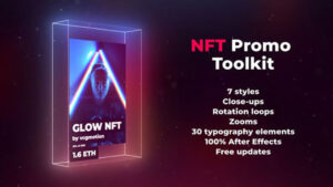 پروژه افترافکت اجزای تبلیغاتی دراپ کریپتو NFT Promo Toolkit