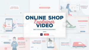 پروژه افترافکت تیزر تبلیغاتی فروشگاه آنلاین Online Shop E-Commerce Explainer