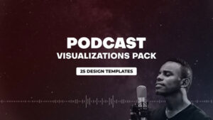 پروژه افترافکت مجموعه ویژوالایزر پودکست Podcast Audio Visualization Pack