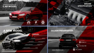 پروژه افترافکت پرزنتیشن فروشنده خودرو اسپرت Sport Car Salon Presentation