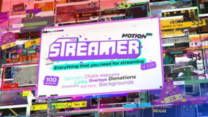 پروژه افترافکت مجموعه اجزای استریم آنلاین The Streamer