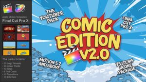 پروژه پریمیر ضروریات ویدیوی یوتیوب کمیک The YouTuber Pack Comic Edition