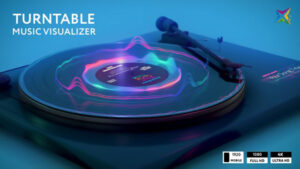 پروژه ویژوالایزر موزیک افترافکت Turntable Music Visualizer