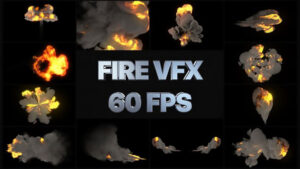 پروژه افترافکت مجموعه افکت آتش VFX Fire Pack
