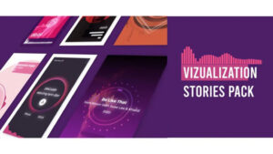 پروژه افترافکت مجموعه استوری اینستاگرام ویژوالایزر موزیک Visualizer Audio Stories