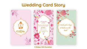 پروژه افترافکت استوری کارت دعوت عروسی Wedding Card Story
