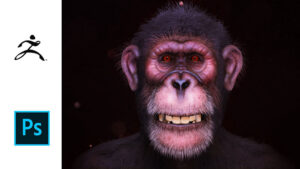 آموزش ساخت مدل شامپانزه در زیبراش Realistic Chimpanzee in ZBrush