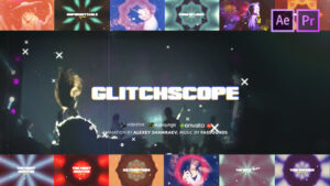 پروژه آماده پریمیر پرو تبلیغ رویداد GlitchScope